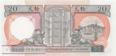 Hong Kong - 20  Dollars (#197b_UNC)