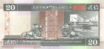 Hong Kong - 20  Dollars (#201a-94_UNC)