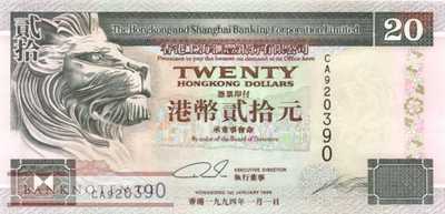 Hong Kong - 20  Dollars (#201a-94_UNC)