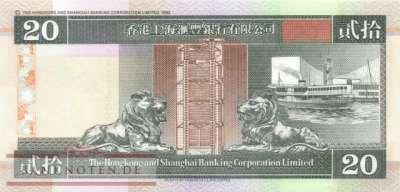 Hong Kong - 20  Dollars (#201b-95_UNC)