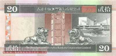 Hong Kong - 20  Dollars (#201c_UNC)