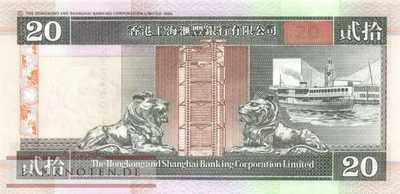 Hong Kong - 20  Dollars (#201d-01_UNC)