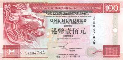 Hong Kong - 100  Dollars (#203d-01_UNC)