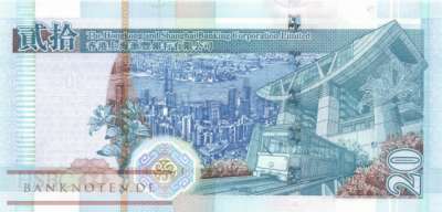 Hong Kong - 20  Dollars (#207a_UNC)