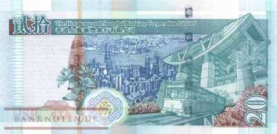 Hong Kong - 20  Dollars (#207f_UNC)