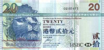 Hong Kong - 20  Dollars (#207f_UNC)