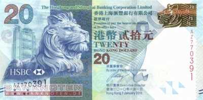 Hong Kong - 20  Dollars (#212a_UNC)
