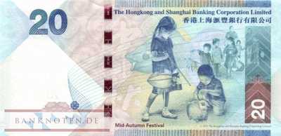 Hong Kong - 20  Dollars (#212c_UNC)