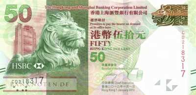 Hong Kong - 50  Dollars (#213b_UNC)