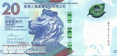 Hong Kong - 20  Dollars (#218a_UNC)