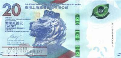 Hong Kong - 20  Dollars (#218b_UNC)