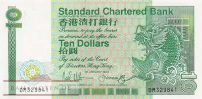 Hong Kong - 10  Dollars (#278b-89_UNC)
