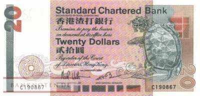 Hong Kong - 20  Dollars (#279a_UNC)