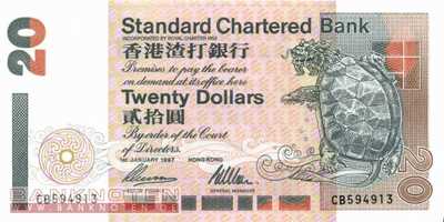 Hong Kong - 20  Dollars (#285b-9701_UNC)
