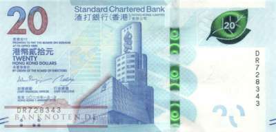 Hong Kong - 20  Dollars (#302c_UNC)