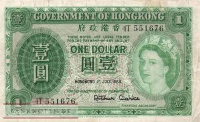 Hong Kong - 1  Dollar (#324Ab-58_F)