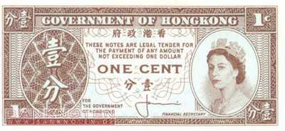 Hong Kong - 1  Cent (#325a_UNC)