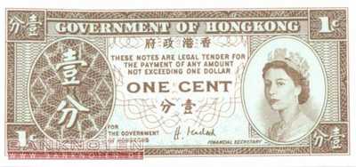 Hong Kong - 1 Cent (#325e_UNC)