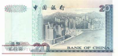 Hong Kong - 20  Dollars (#329e_UNC)