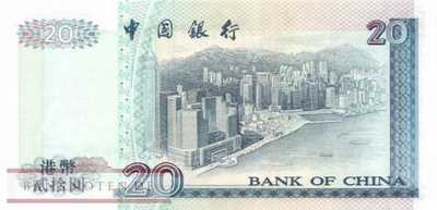 Hong Kong - 20  Dollars (#329f_UNC)