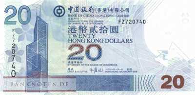 Hong Kong - 20  Dollars (#335e_UNC)