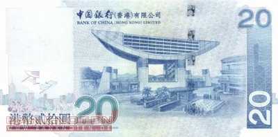 Hong Kong - 20  Dollars (#335f_UNC)