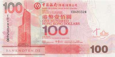 Hong Kong - 100  Dollars (#337c_UNC)