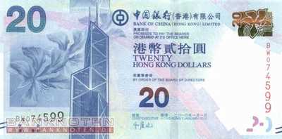 Hong Kong - 20  Dollars (#341a_UNC)