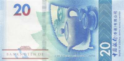 Hong Kong - 20  Dollars (#348c_UNC)