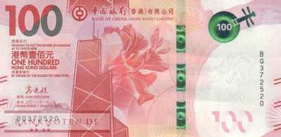 Hong Kong - 100  Dollars (#350a_UNC)