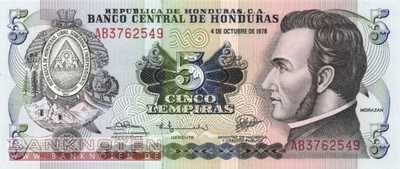 Honduras - 5  Lempiras (#063a-78_UNC)