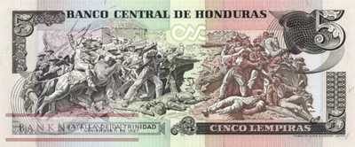 Honduras - 5  Lempiras (#063b-89_UNC)