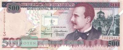 Honduras - 500  Lempiras (#078g_UNC)