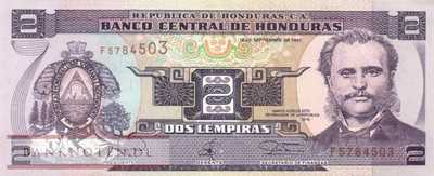 Honduras - 2  Lempiras (#080_UNC)