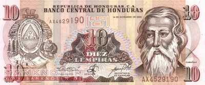 Honduras - 10  Lempiras (#082d_UNC)