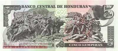 Honduras - 5 Lempiras (#085c_UNC)