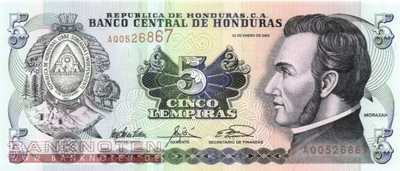 Honduras - 5 Lempiras (#085c_UNC)