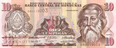 Honduras - 10  Lempiras (#086e_UNC)