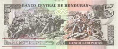 Honduras - 5  Lempiras (#098a_UNC)