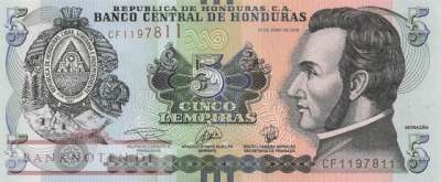 Honduras - 5  Lempiras (#098d_UNC)