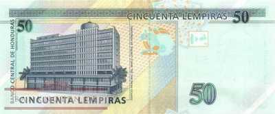 Honduras - 50  Lempiras (#101b_UNC)