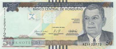 Honduras - 50  Lempiras (#104c_UNC)