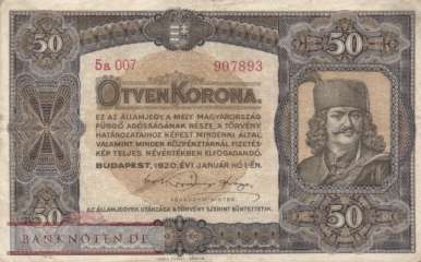 Ungarn - 50  Korona (#062_F)