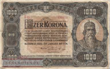 Hungary - 1.000  Korona (#066_F)