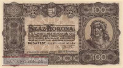 Ungarn - 100  Korona (#073b_XF)