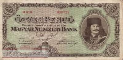 Hungary - 50  Pengö (#110a_F)