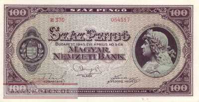 Hungary - 100  Pengö (#111b-1_AU)