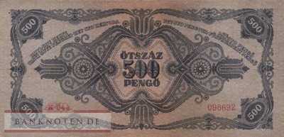 Ungarn - 500  Pengö (#117a_VF)