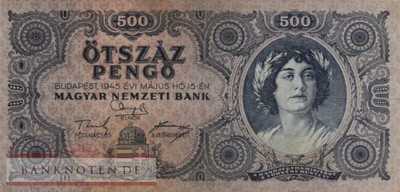 Ungarn - 500  Pengö (#117a_VF)