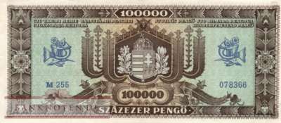 Ungarn - 100.000  Pengö (#121a_VF)